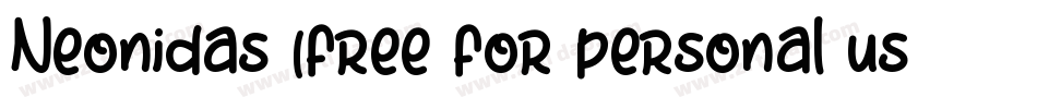 Neonidas (free for personal use)字体转换